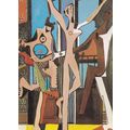 Pablo Picasso Three Dancers Rare Painting Postcard