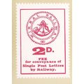 Wirral Railway 2d Conveyance Letter Fee Stamp R...