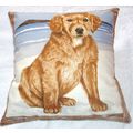 Lovely Golden retriever Pup on the beach cushio...