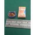 Cat Bowl & Box Food 1:12th Dolls House Miniature