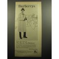 1957 Burberrys Weatherproof Coat Ad - Doors open faster