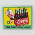 Coca Cola Porcelain Magnet (Boy & Bottle Carrie...
