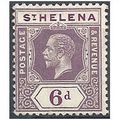 St Helena 1913 SG86 6d Dull & Deep Purple Mount...