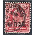 1902 O21 1d Scarlet Inland Revenue Official Fin...