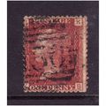 GREAT BRITAIN 1858-79 QV SG44 1d RED BROWN PLAT...