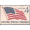USA, New Flag, white 1959, 4c