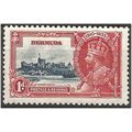 Bermuda 1935 SG94 1d Deep Blue & Scarlet Silver...