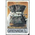 GRENADA, SPACE, Viking-Helios, orange 1976, ½c, #2