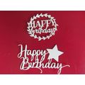 6 x Tonic Die Cuts Script Happy Birthday