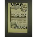 1906 Vose & Sons Piano Ad - We Challenge Compar...