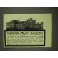 1908 Randolph-Macon Academy Ad