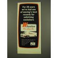 1973 Wheaton Van Lines Ad - Moving's Best Records