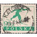 POLAND, Cross Country Skiing, green 1953, 95 Gr