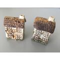 SALT & PEPPER SHAKERS - RUSTIC HOUSES
