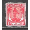 SELANGOR SULTAN ALAM SHAH MALAYA 1949 KG6 8c SG...