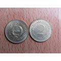 Yugoslavia 1985 2 Dinara Coin