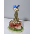 Vintage Lino Zampiva Cat in Blue Hat Sitting on...