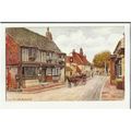Sussex ALFRISTON Star Inn Salmon Art Postcard b...