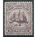 Turks & Caicos Islands 1900 SG106 6d Dill Mauve...