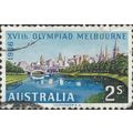 AUSTRALIA, OLYMPICS, Melbourne, blue 1956, 2/-, #2