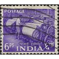 INDIA, Power Loom, violet 1955, 6paisa