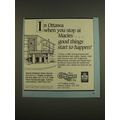 1985 Best Western Macies Ottawan Motel Ad - good things start to happen