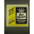 1985 Best Western Hotel Ad - The right place at the right price