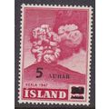 Iceland 1954 Mt Hekla 5a overprint Mint Never H...