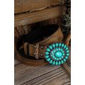 Light Blue Western Turquoise Decor Retro Wide Belt
