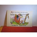 A HAPPY BIRTHDAY unused vintage postcard by Pictorial Productions 171/8 =