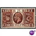 1935 SG455 1 1/2d Purple-Brown Silver Jub Mount...