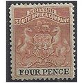 Rhodesia 1892 SG22 4d Chestnut & Black Mounted ...
