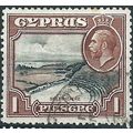 Cyprus 1934 SG136 1pi Black & Red-Brown Fine Us...