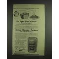 1914 Heinz Baked Beans Ad - We Take Time