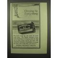1913 Sapolio Soap Ad - Cleaning Up Everything