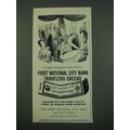 1960 First National City Bank Travelers Checks ...