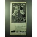 1969 March of Dimes Ad - What's A Kiss Without a Hug