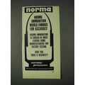 1972 Norma Ammunition Ad - World Famous Accuracy