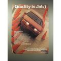 1990 Ford Motor Company Ad - Profile in quality...