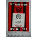 1996 programme Witham Town v. Mirrlees Blacksto...