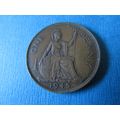 1945 GEORGE VI ONE PENNY FREE POST. (zyebid)