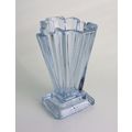 Bagley Art Deco Blue Glass Grantham Vase, Small...