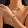 Fashion Color Parthenocissus Grass Pendant Neck...