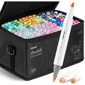 Ohuhu Alcohol Brush Markers 168-Color Art Marke...