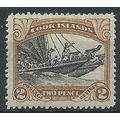 Cook Islands 1936 SG108 2d Black & Brown Mounte...