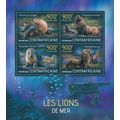 CENTRAL AFRICA 2013 SHEET MNH SEA LIONS MARINE ...