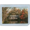 MI Lowell Covered Bridge Postcard Fallasburg Br...