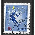 GERMANY EAST 1968 WINTER OLYMPIC GAMES 15pf SLA...