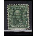 Used 300 1c Benjamin Franklin Fine K0579