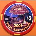 Santa Fe. $5 Casino Chip. Las Vegas, NV. 1st An...